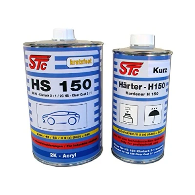Abbildung von STC 1,5 L Set 2K HS 150 Acryl Klarlack Spezial 2:1 Kratzfest inkl. Härter kurz (1,5 Set)