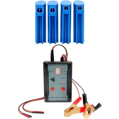 Abbildung von ZKTOOL Einspritzdüsen Tester für Kraftfahrzeuge, 12V Tester, Reinigungswerkzeug Kraftstoffeinspritzdüsen, 8 Pulsmodi, Wird mit 4 Injektor Adapterwerkzeugen Geliefert