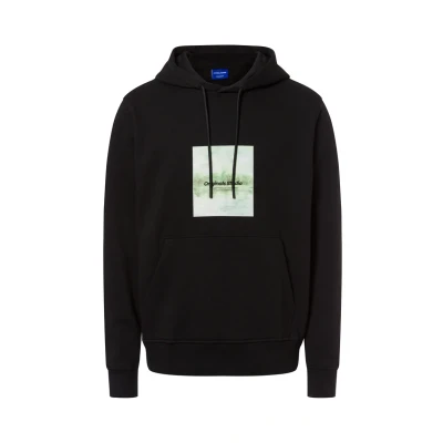 Abbildung von JACK &amp; JONES Herren Kapuzenpullover Gedruckt, Schwarz,M