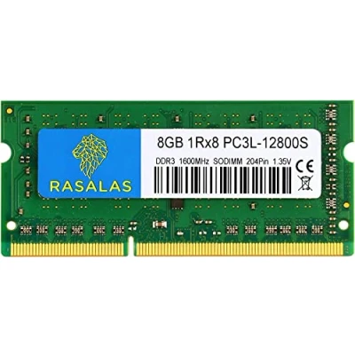 Abbildung von RASALAS 8 GB 1Rx8 PC3L 12800S DDR3L 1600 MHz SODIMM DDR3 RAM 1.35 V CL11 204 Pin PC3 12800 Laptop Speicher