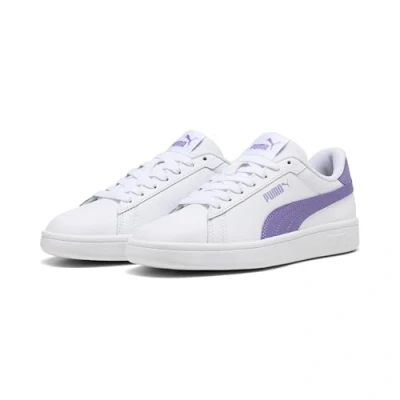 Abbildung von Smash 3.0 Leather Sneakers Kinder PUMA White Lavender Alert Purple