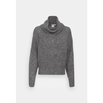 Abbildung von ICHI Ihkamara RN Strickpullover, Damen, Größe: Large, Dark grey melange