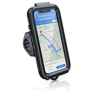 Abbildung von CSL Fahrradhalterung kompatibel für Apple iPhone X XS 11 Pro Fahrrad Tasche spritzwasserdichte Handy Smartphone Halterung geeignet Bike Navigation Touchscreen Unterstützung wasserdicht