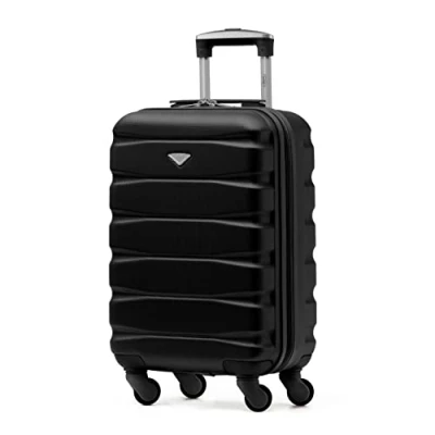 Abbildung von Flight Knight Handgepack Trolley Koffer Kompatibel Mit Air Berlin, Lufthansa, Eurowings, easyJet, Ryanair Und Viele Mehr! Gepack 4 Rollen. 55x35x20cm ABS Leichtgewicht Reisekoffer