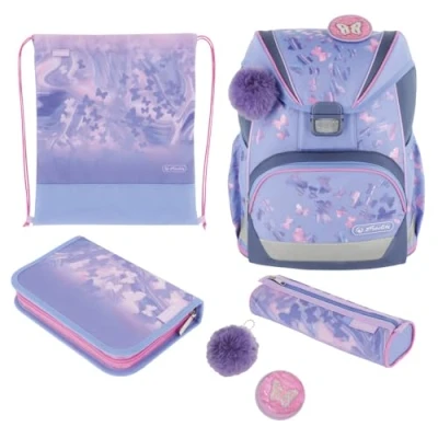 Abbildung von Herlitz Schulranzen UltraLight Plus, Butterfly Paradise, befüllt, 1 Stück