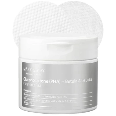 Abbildung von TRITON Mary&amp;amp May Gluconolactone (PHA) + Betula Alba Juice Reinigungs und Peelingpads 70 Stück