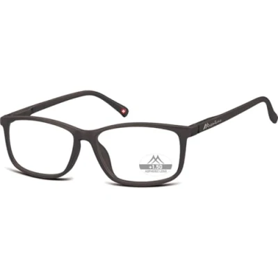 Abbildung von Schicke Lesebrille / hilfe MR62 mit Federscharnier aus Kunststoff in Schwarz Matt + 2,00 dpt