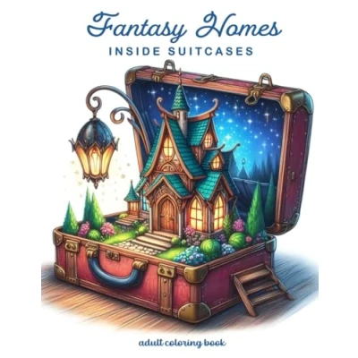 Abbildung von Fantasy Homes Inside Suitcases: Coloring Book for Adults with 50 Fairy Suitcases Stress Relief and Relaxation (Fantasy Books, Band 2)