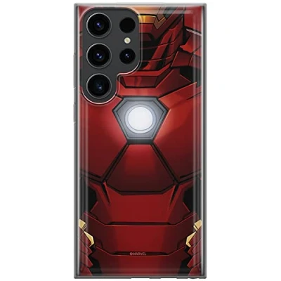 Abbildung von ERT GROUP Handyhülle für Samsung S23 Ultra Original und offiziell Lizenziertes Marvel Muster Iron Man 020 optimal an die Form des Handy angepasst, hülle aus TPU
