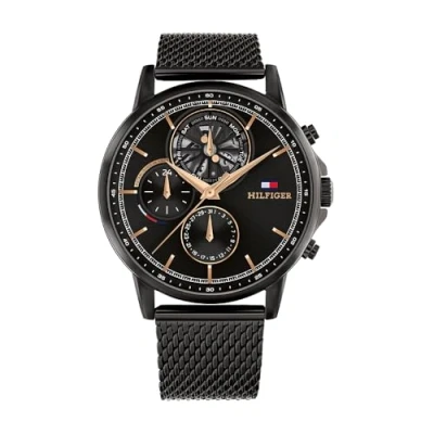Abbildung von Tommy Hilfiger Multi Zifferblatt Quarz Uhr für Herren mit Edelstahlarmband 1710610