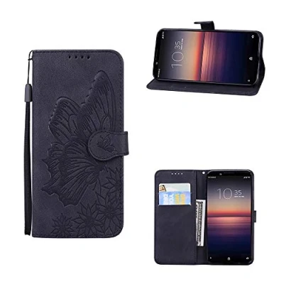 Abbildung von QiongniAN Hülle für Xiaomi Mi 10T Pro 5G Leder,Hülle M2007J3SY / M2007J3SG Redmi K30S M2007J3SC Klapphülle Handytasche Case Black