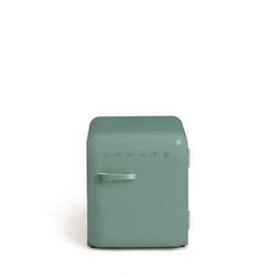 Abbildung von CREATE / Retro FRIDGE 50 SAGE/Kühlschrank in Salbeigrün, Griff Salbeigrün 85W, Minibar, eine Regalfläche, Design, 50cm, zwei Ablagen, 48L Fassungsvermögen, energiesparend, 50x44x49,8cm