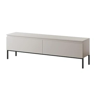 Abbildung von Selsey Bemmi TV Schrank Lowboard, Beige mit schwarzen Beinen, 150 cm