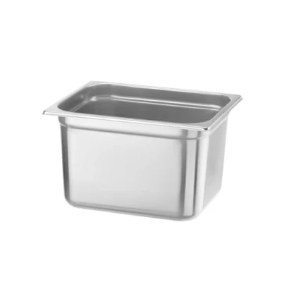Abbildung von HENDI Gastronormbehälter, Temperaturbeständig von 40 bis 300C, Heissluftöfen Kühl und Tiefkühlschränken Chafing Dishes Bain Marie, Stapelbar, 12,5L, GN 1/2, 325x265x(H)200mm, Edelstahl 18/10