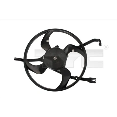 Abbildung von TYC 805 0019 Lüfter 340 100 mit Kühlerlüfterrahmen (Zarge) PEUGEOT: 207 Schrägheck, SW, 1007 CITROËN: C3 I Pluriel