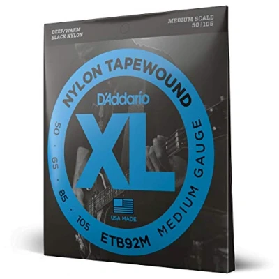 Abbildung von D&#039;Addario E Bass Gitarrensaiten Saiten Bassgitarre Strings Guitar ETB92M Mittlere für Bassgitarre, umwickelt, 50 105