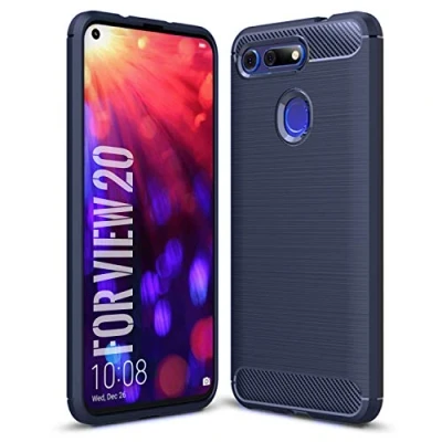 Abbildung von SCL Hülle für Honor View 20 Hülle/View20 Handyhülle Exquisite Serie Carbon Design Schutzhülle mit Anti Kratzer und Stoß Absorbtion Technologie Case Blau