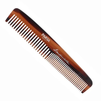 Abbildung von PARSA Beauty Haar Kamm/Bartkamm 14 cm Handmade Stylingkamm mit feiner und grober Zahnung Hergestellt aus 100% recyceltem Material Made in Germany Für Männer, Frauen Kinder 9 x 7 4