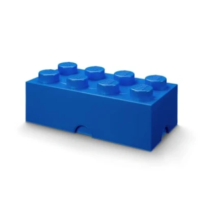Abbildung von LEGO Aufbewahrungsstein, 8 Noppen, Stapelbare Aufbewahrungsbox, 12 l, blau