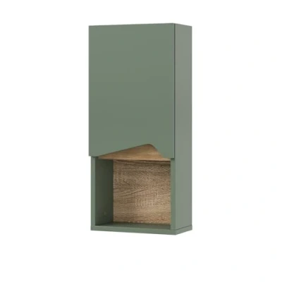 Abbildung von Vicco Badschrank Marelle, Grün/Artisan, 30 x 67 cm mit Tür und offenem Fach