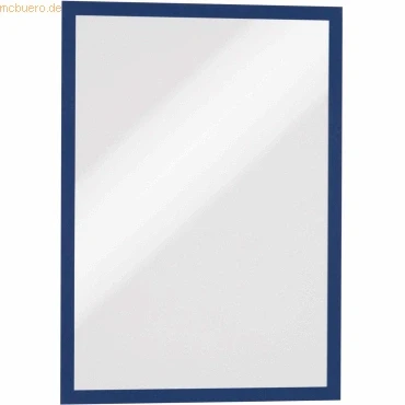 Abbildung von Durable Info Rahmen Duraframe (A4, selbstklebend mit Magnetverschluss) 1 Stück, dunkelblau, 489907