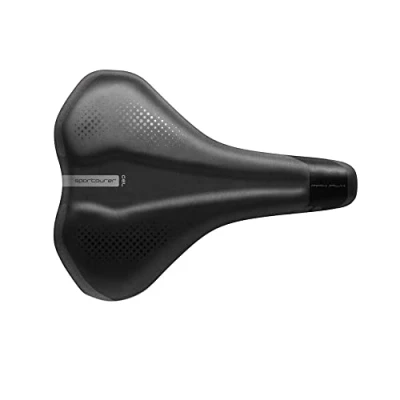 Abbildung von Sportourer MAX FLX Gel Hi Viz Fahrradsattel, schwarz, One Size