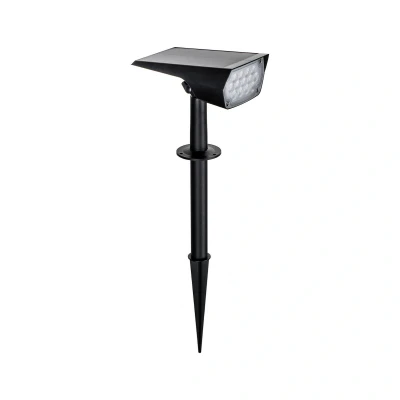 Abbildung von Prios LED Solarstrahler Helier, 49 cm, schwarz, Erdspieß
