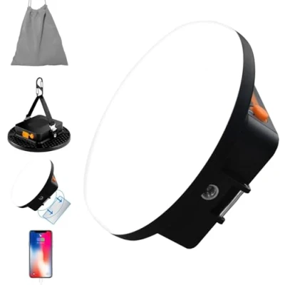 Abbildung von Camping Laterne 12000mAh Aufladbar 2500LM Campingleuchte,Verbesserte 4 x N42 Starke Magnete mit 1/4 Erweiterbarem Anschluss Campinglampe für Zum Wandern Angeln Home Power Cuts