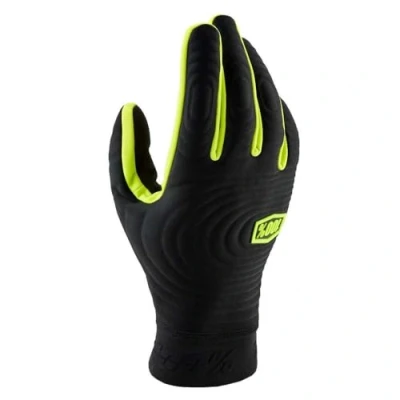 Abbildung von 100% BRISKER Xtreme Handschuhe Schwarz/Fluo Gelb XL