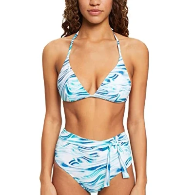 Abbildung von Esprit Neckholder MIT Wellenprint Bikinitop ink, Damen, Größe: 38, Ink