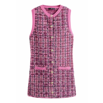 Abbildung von Next Sleeveless Strickkleid, Damen, Größe: LxR, Pink
