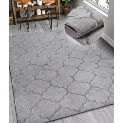 Abbildung von my home Teppich &quot;Badra Kurzflor&quot;, rechteckig, geometrisch, Hoch Tief Design, 3 D Wirkung, Ornamente, Wohnzimmer