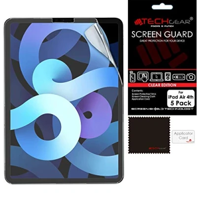 Abbildung von TECHGEAR 5 Stück Schutzfolie für iPad Air 4 [2020 4. Generation] Screen Protector, Ultra Klare Kompatibel mit 10.9 Zoll