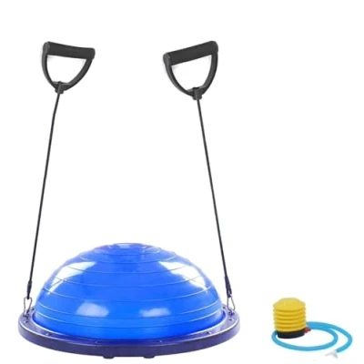 Abbildung von FFitness , Half Ball with Rope Unisex Erwachsene, Blau (Blau), Einheitsgröße