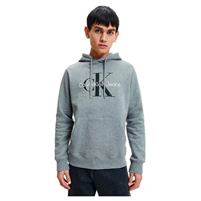 Abbildung von Calvin Klein Jeans CORE Monogram Hoodie Sweatshirt, Herren, Größe: XS, Grey