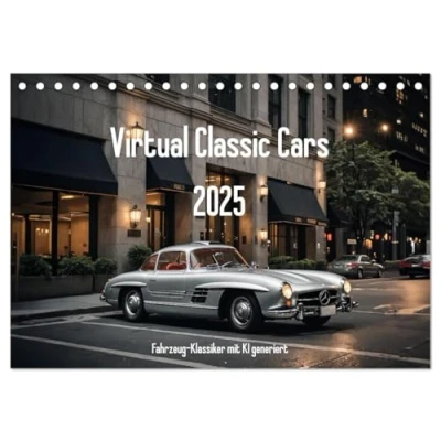Abbildung von Virtual Classic Cars (Tischkalender 2025 DIN A5 quer), CALVENDO Monatskalender