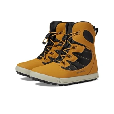 Abbildung von Merrell SNOW BANK 4.0 Wtrpf Unisex Snowboot/Winterstiefel für Kinder, Größe: 30, Wheat/black Schuhe