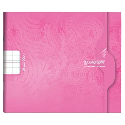 Abbildung von Clairefontaine 7703C Heft Calligraphe 17x14,7 cm, 12 Blatt, liniert 3 mm, 70g, Rosa, 1 Stück