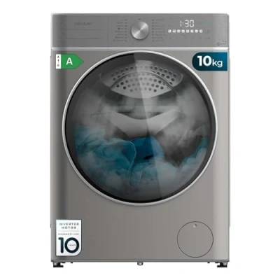 Abbildung von Cecotec Frontlader Waschmaschine 10 kg Bolero DressCode 10800 Inverter Steel A, 1400 U/min, 16 Prog, Energieeffizienzklasse Plus Motor, SteamMax, Intelligentes Waschen und Ladungsdetektor