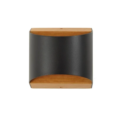 Abbildung von Lindby LED Außenwandleuchte Lenore, schwarz, Metall, 13,5cm