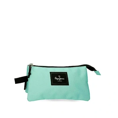 Abbildung von Pepe Jeans Aris Federmäppchen, dreifach, grün, 22 x 12 5 cm, Polyester, Talla única, Dreifach Etui