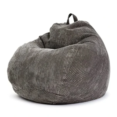 Abbildung von Green Bean Sitzsack Scoop Cord (Indoor 90x110cm EPS Perlen Füllung &amp; Cordstoff, Kuschelig Weich Waschbar Drinnen Bodenkissen Liegekissen Sitzkissen), Sitzhocker Relax Sessel Kinder Erwachsene Stoff