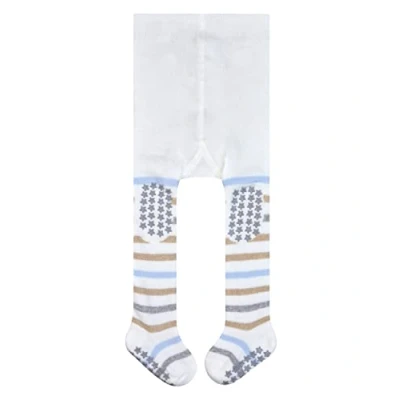 Abbildung von Falke BABY Multi Stripe FULL Plush Strumpfhose für Kinder, Größe: 62/68, Offwhite