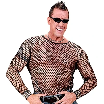 Abbildung von W WIDMANN MILANO Party Fashion Netzshirt, 80s, Punk und Rocker, Faschingskostüme