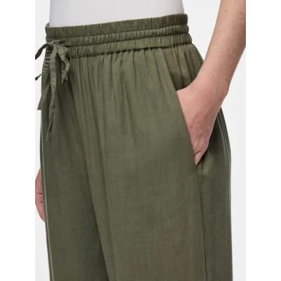 Abbildung von Pieces MIT Weitem BEIN Pcpia Stoffhose, Damen, Größe: XS, Deep lichen green