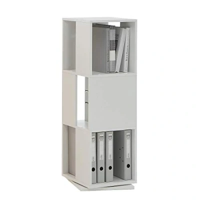 Abbildung von FMD Möbel, 291 001E Tower drehbares Regal, melaminharz beschichtete spanplatte, weiß, maße 34.0 x 108.0 cm (BHT)