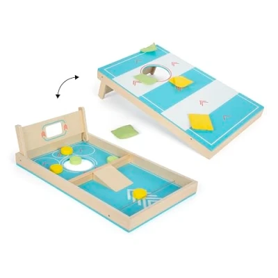 Abbildung von Small Foot Spiel, Kinderspiel Cornhole und Sling Puck Active