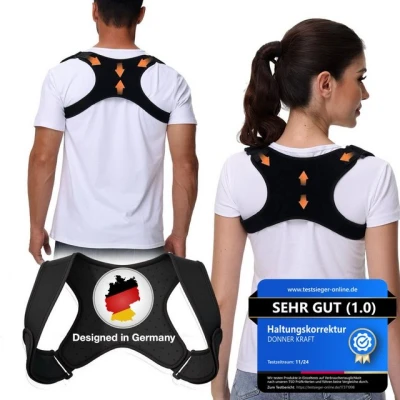 Abbildung von DONNER KRAFT Haltungskorrektur Herren Damen Innovativer Rückenstützgürtel: Back Posture Haltung Korrektur Gurt für und Verstellbare Atmungsaktive Haltungstrainer + Ebook (XL XXL)