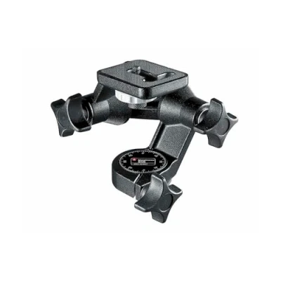 Abbildung von Manfrotto Junior 3 Wege Kopf, für Kamerastative, Kugelkopf, Kamera Stabilisator, Fotozubehör Content Creation, Tragkraft 5 kg