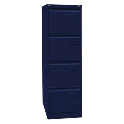 Abbildung von Bisley Light Hängeregistraturschrank, einbahnig, DIN A4, 4 HR Schubladen, Stahl, 639 Oxfordblau, 62.2 x 41.3 132.1 cm